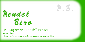 mendel biro business card
