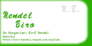 mendel biro business card